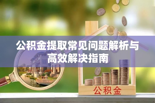 东明公积金提取常见问题解析与高效解决指南