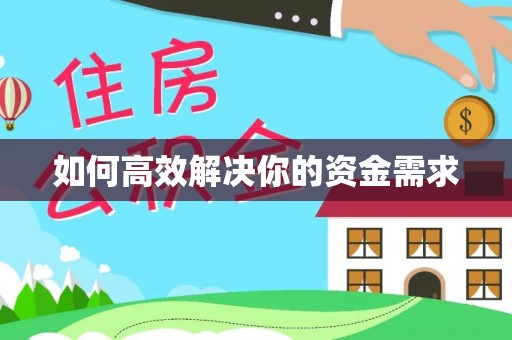 东明如何高效解决你的资金需求